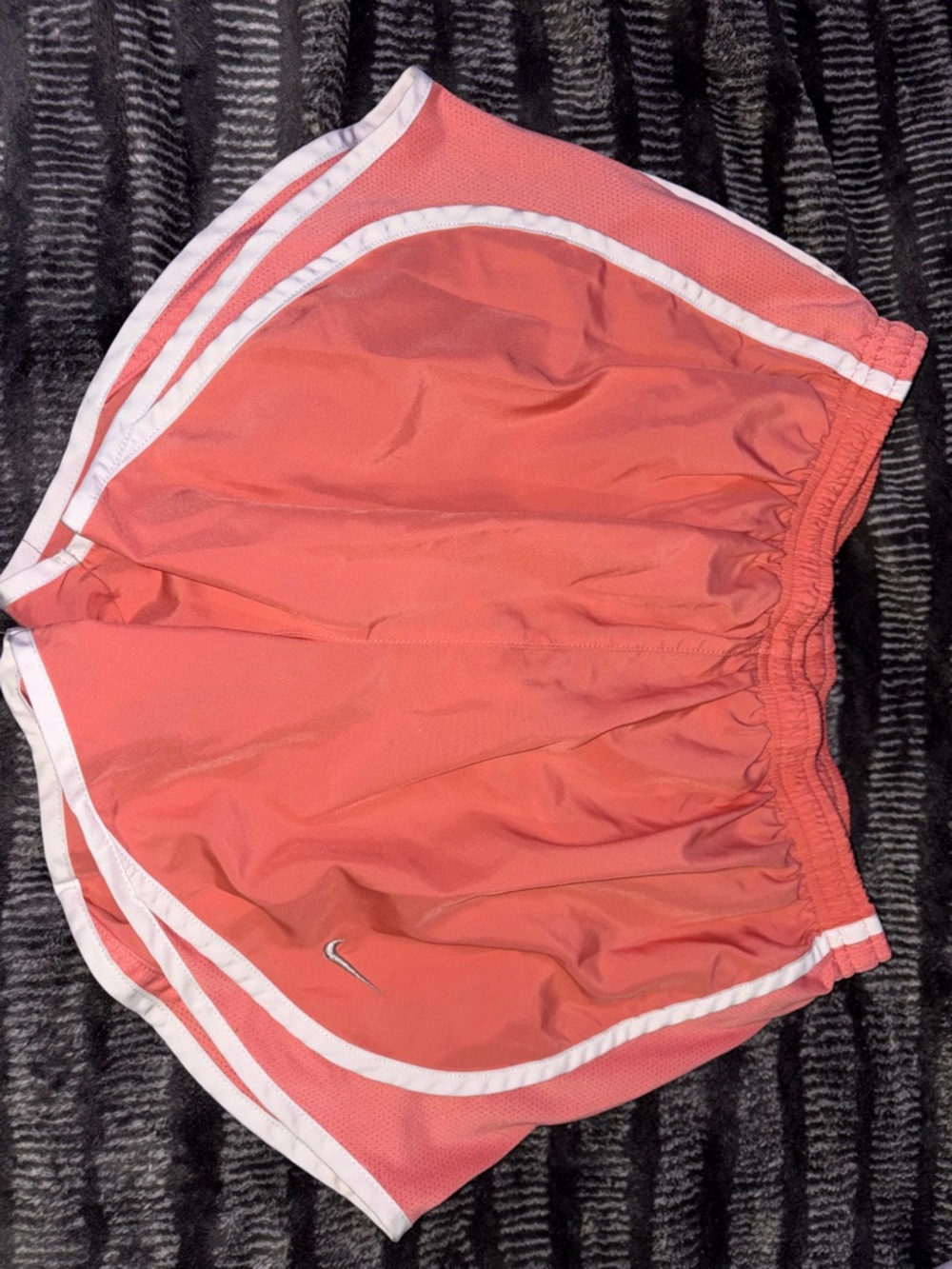 Nike Coral Athletic Shorts with White Trim